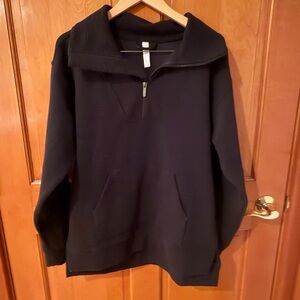 Zella Black Half-Zip Sweatshirt